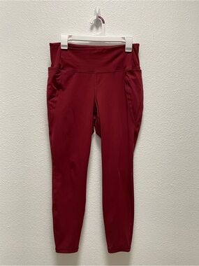Lane Bryant Livi Soft 7/8 Legging in Burgundy Red Plus Size Yoga